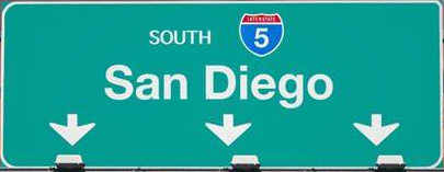 Interstate 5 freeway sign