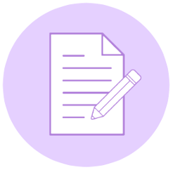registration icon of paper and pen
